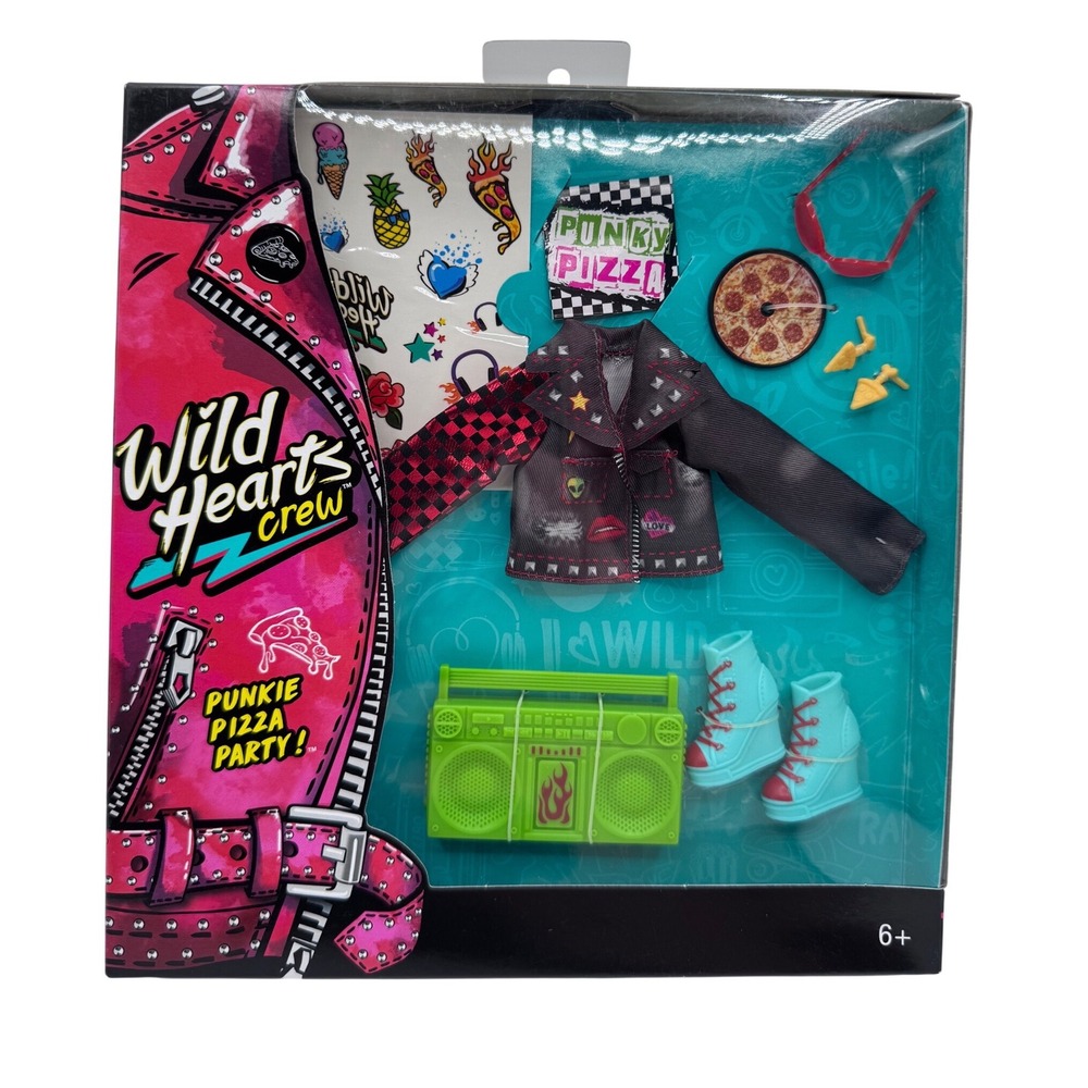Mattel Wild‎ Hearts Crew Punkie Pizza Party 2019 Fashion Pack Outfit Accessories